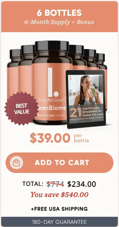 LeanBiome - 6 Bottles